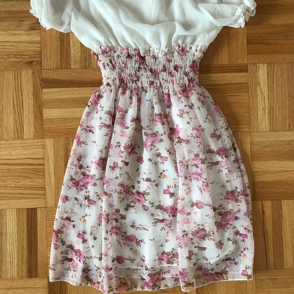 White/pink floral dress (XS for adults, also be suitable for girls - see post) - Picture 6 of 9